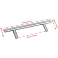 Poignée T Bar Inox pour Porte et Cabinet - Longueur 150 mm - Finition Brushed Nickel - Barre Diamètre 10 mm - Paquet 2 Vis