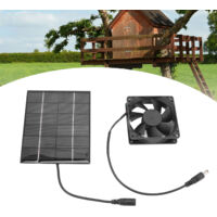 Ventilateur Solaire de Déshumidification ECO – Panneau Polysilicon 13.5x11cm, Ventilation 6V pour Serre, Poulailler, Cabane