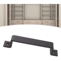 Poignée Porte Tirante - Poignée Tirante Fer Noir 153mm - Poignée Tirante pour Armoire, Placard, Porte
