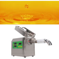 Pressoir Huile Mini Automatique à Usage Domestique, Extraction à Chaud et à Froid, 500-1500W, Corps en Acier Inoxydable 304