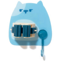 Porte-mop mural sans perforation - Clip moderne pour mop en ABS et TPR avec sticker sans marque - Clip cartoon léger bleu pour rangement sécurisé