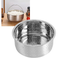 Panier à Steam en Acier Inoxydable 17.5cm avec Manche pour Cuiseur et Détox Sucre - Pour Riz, Oeufs, Legumes