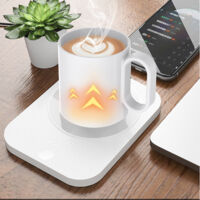 Beverage Warmer Intelligent 55℃ Constant Warm USB Power Supply Coffee Mug Electric Warmer for Desk 9V White