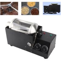 Grilloir à Café Automatique en Verre avec Régulation de Température et Minuteur - Pour Grains, Céréales, Noix - 110V US