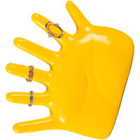 Porte-bague Hand Jewelry Display Stand Étanche Résine Jaune Bracelet Bangle