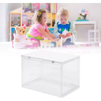 Vitrine pour figurines de collection en plexiglas transparent avec fermeture magnétique - Capacité pour plusieurs pièces - Résistante aux chocs et à la poussière