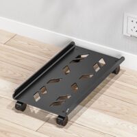 Support PC Mobile avec Roues Ventilé en Acier pour Tour de Bureau/Gaming, 20x40cm (176lbs)