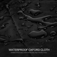 Housse pour Table et Chaises Extérieures Round Oxford Noir Imperméable Antivents Anti-UV Set de Patio