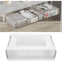 Tiroir sous Bureau Organizer Capacity Storage Drawers Slide Out Office Bedroom Translucent Plastic Design Elegant Convenient