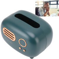 Boîte à mouchoirs radio vintage design plastique 257g Green pour bathroom living bedroom nightstand desk table