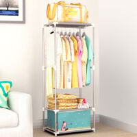 Portable rack: simple coat rack floor hanging modern shelves thick steel tube assembly coat rack clothes rack clothing rack