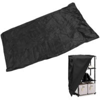 Housse Imperméable pour Racks Métalliques Outdoor, 210D Oxford Argenté, ZIP et Velcro, Taille 36x18x72in