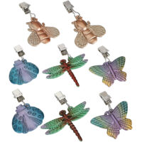 Poids de Nappe Métallique Insectes - 8 Pièces en Forme de Butterfly, Bee, Dragonfly, Ladybird pour Picnic