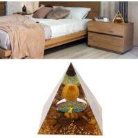 Ornement Pyramide Époxy Naturel Triangle Chance Équilibre Énergie Positive Déco Bureau Bibliothèque Yoga Méditation