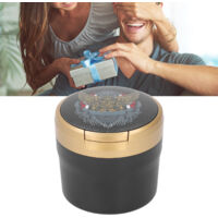 Cendrier Portable Véhicule à LED ABS Avec Couverture Diffuseur Fumée Modèle Golden Eagle Noir