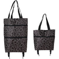 Shopping Bag with Wheels Sac Shopping à Roulettes pliable Oxford capacité XL bleu orange rose multicolore