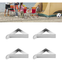 Pinces de Table Stainless Steel Triangle Clip 5cm Ouverture Pinces à Nappe Fixation pour Fêtes