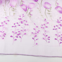 Voile Tulipes 100200cm Polyester Violet Tulle Curtains Sheer Balcony Window Decoration