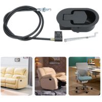 Poignée de Réglage Sofa avec Cable 90mm - Télécommande de Réclinateur Remplacement Pièce Accessoire Aluminium Alloy Plastique Iron 97cm Largeur 2m