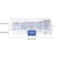 Jeu de 200 pièces de vis hexagonales à tête Allen avec alvéole en acier inoxydable assortiment M3-M8, coffret de rangement