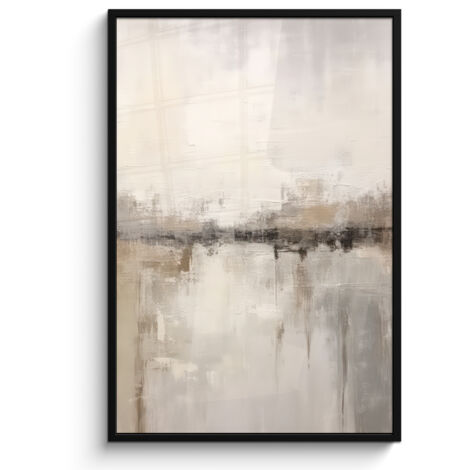 AFFICHE ENCADRÉE Art moderne - Abstrait - Beige Decoration Murale Peinture 80x120