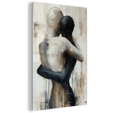 TABLEAU EN PLEXIGLAS Abstrait - Amour - Noir et blanc - Moderne Décoration Chambre 40x60 (1/5)