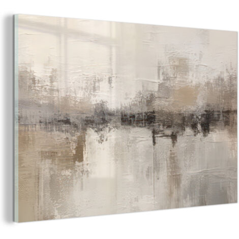 TABLEAU EN PLEXIGLAS Art moderne - Abstrait - Beige Décoration Murale 120x80