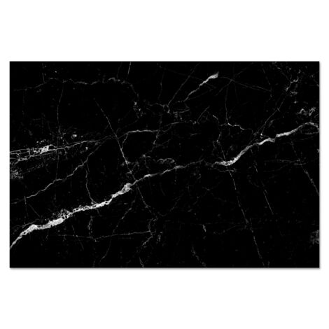 CRÉDENCE DE CUISINE Aspect marbré - Noir - Luxe 60x40
