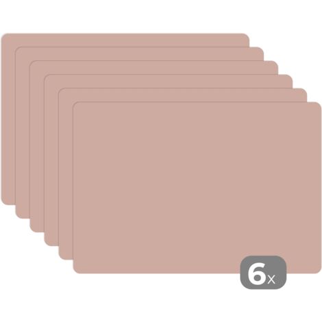 SETS DE TABLE Rose - Palette - Solide - Rose solide Lot de 6 Dessous de Plat 45x30 (1/5)