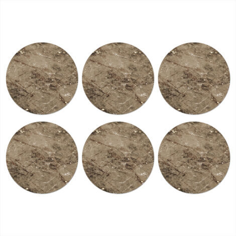 POSAVASOS Marbre - Marron - Paillettes Lot de 6 10x10 (1/5)