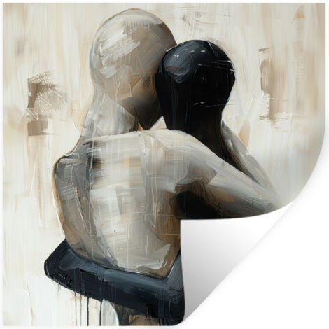 STICKER MURAL Abstrait - Amour - Noir et blanc - Moderne 50x50 cm (1/5)