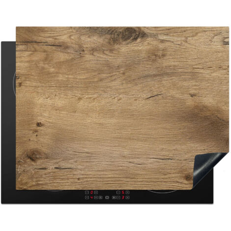 PROTECTION PLAQUE INDUCTION Bois - Marron - Aspect bois Couvre Plaque De Cuisson 77x59 cm