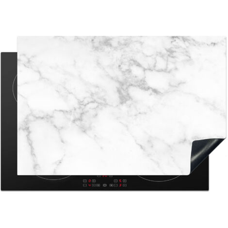 PROTECTION PLAQUE INDUCTION Marbre - Gris - Blanc - Marbre texturé Tapis de Protection 77x51 cm