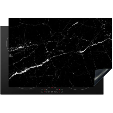 PROTECTION PLAQUE INDUCTION Aspect marbré - Noir - Luxe Tapis de Protection 77x51 cm (1/5)