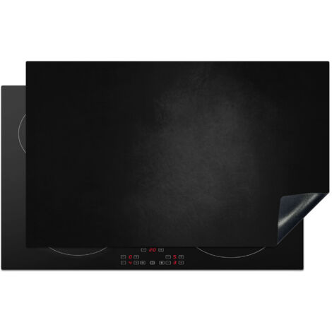 PROTECTION PLAQUE INDUCTION Béton - Noir - Gris - Texturé - Industriel Couvre Plaque De Cuisson 83x51 cm