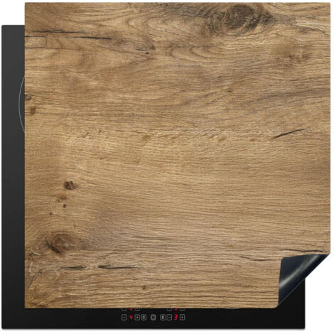 PROTECTION PLAQUE INDUCTION Bois - Marron - Aspect bois Couvre Plaque De Cuisson 78x78 cm