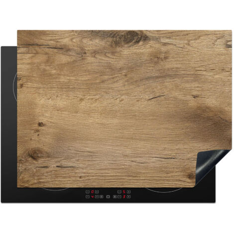 PROTECTION PLAQUE INDUCTION Bois - Marron - Aspect bois Cuisine Accessoire 70x52 cm