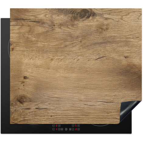 PROTECTION PLAQUE INDUCTION Bois - Marron - Aspect bois Tapis de Protection 59x52 cm