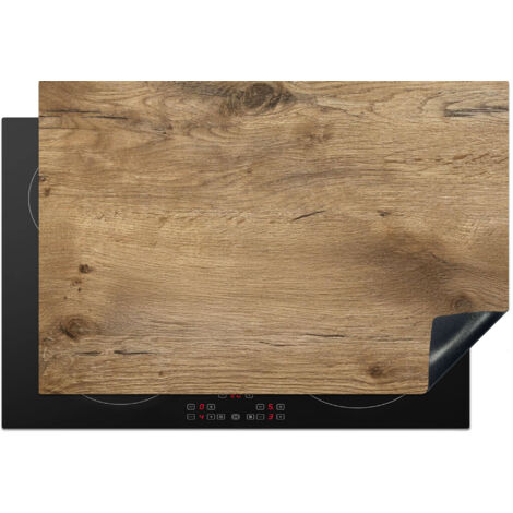 PROTECTION PLAQUE INDUCTION Bois - Marron - Aspect bois Tapis de Protection 77x51 cm