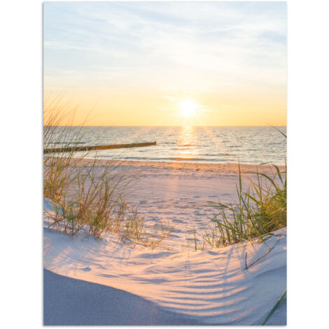 AFFICHE Plage - Soleil - Dune - Herbe - Sable - Horizon Décoration Chambre 30x40 cm