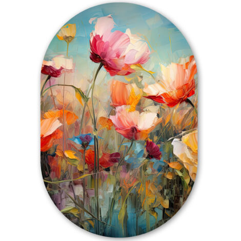 LE TABLEAU Fleurs - Aquarelle - Art - Botanique - Nature Tableau Décoration Murale 60x90 cm
