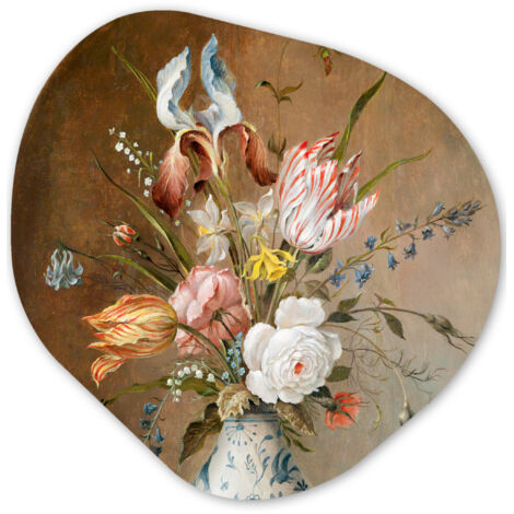 LE TABLEAU Nature morte avec des fleurs - Balthasar van der Ast - Peinture Décoration Chambre 40x40 cm (1/4)