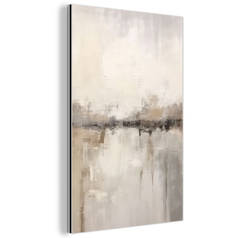 TABLEAU EN MÉTAL Art moderne - Abstrait - Beige Tableau Moderne 60x90