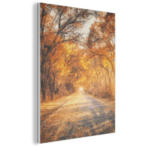 TABLEAU ACOUSTIQUE Forêt - Automne - Arbres - Chemin forestier - Nature Art Muraux Décoratif 60x80 cm (1/5)
