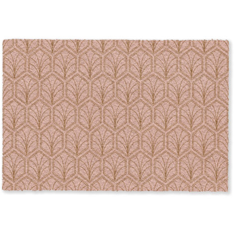 PAILLASSON Rose saumon - Motif - Géométrique 60x40 cm (1/5)