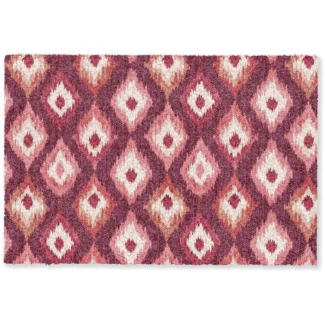 PAILLASSON Diamants - Rose - Motif - Texture 60x40 cm (1/5)