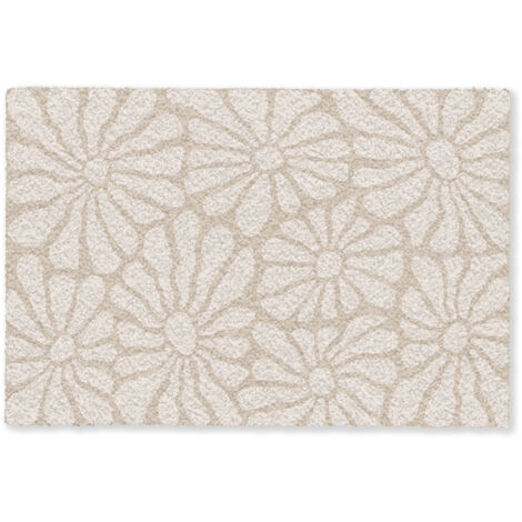 PAILLASSON Floral - Imprimé - Beige - Marron - Minimaliste 60x40 cm