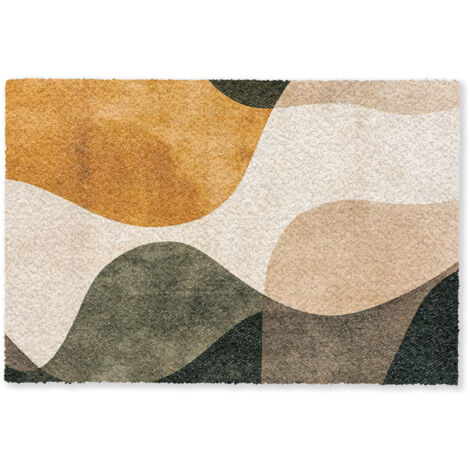 PAILLASSON Formes - Ocre jaune - Abstrait 60x40 cm (1/5)
