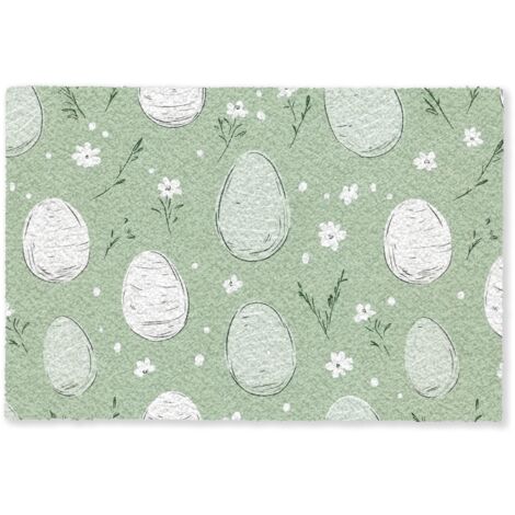 PAILLASSON Vert - Œufs - Motif 60x40 cm (1/5)