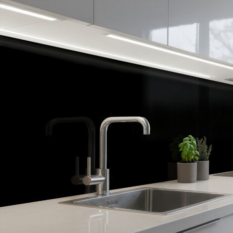 REVETEMENT MURAL DE CUISINE, CRÉDENCE DE CUISINE Noir 250x60
